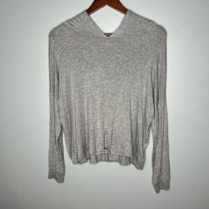 Beyond Yoga All Tied Up Hoodie Featherweight gray pull over light hoodie small